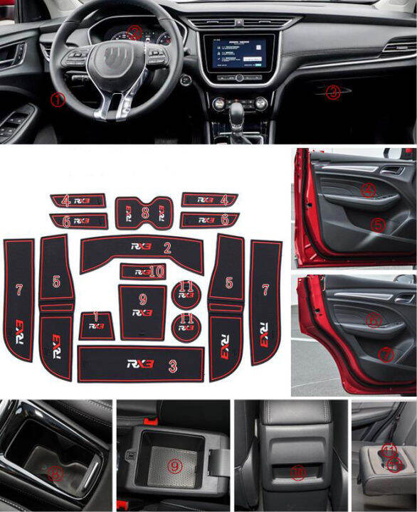 รถ-anti-dirty-pad-ประตู-groove-gate-slot-ถ้วย-armrest-storage-pad-anti-slip-mat-สำหรับ-roewe-rx3เกียร์อัตโนมัติ-edition