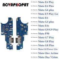 10ชิ้นสำหรับ Motorola Moto E6 G6 G4 E5 E6s G9 G7 G8 Play Plus + Power Lite Go แท่นชาร์ท USB กระดาน MIC Flex Cable ช่องเสียบชาร์จ