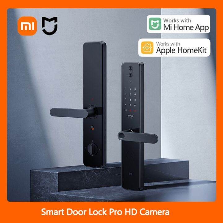XIAOMI Biometric Fingerprint Door Lock Black Smart Lock Pro HD Camera