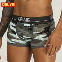 ORLVS ยี่ห้อชายชุดชั้นใน Cueca Tanga ด่วนแห้งกางเกงชั้นในชายระบายอากาศนักมวย Para Hombre สบายนักมวยกางเกงขาสั้น OR191