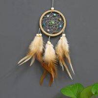 ขายดีที่สุด Dream Catcher อุปกรณ์เสริมเครื่องประดับตกแต่งจี้ขนนก CircularWhiteOC-2008