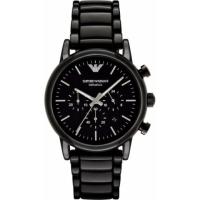 นาฬิกาข้อมือผู้ชาย EMPORIO ARMANI Chronograph Black Dial Mens Watch AR1507