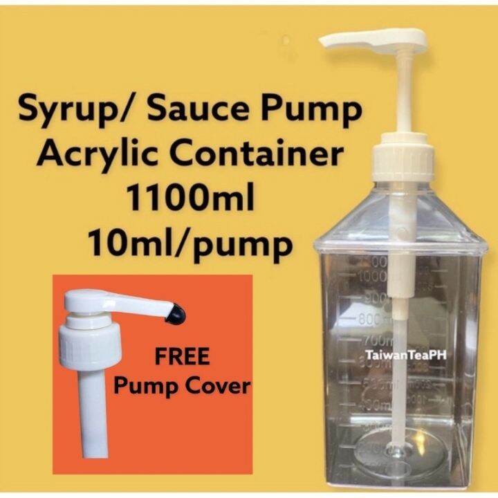 Syrup Pump Sauce Pump Fructose Pump with Acyrlic Container 1100ml
