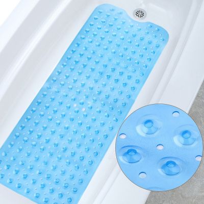 【cw】 Thickness Anti slip PVC Bathroom Mat Bath Shower Floor Cushion Bathtub Massage with Suction Cup Drain Hole