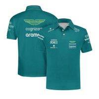 2023 new arrive- 2023 Aston Martin 14 Alonso Motorista 2023 F1 Equipe De Corrida Pólo Esportivo Ventiladores De Camisa Verde Sem Desbotamento Respirável Moda De Verão