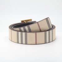 Men Belt Brand Buckl B Grid Stripe Slide Fastener Casual Business New Designer Luxury Belts for Man Gold