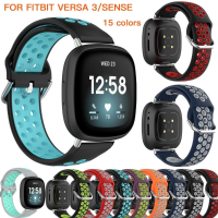 Sport Strap For Fitbit Sense 2 Band Silicone Bracelet Wristband For Fitbit Versa 3 4 / Fit bit Sense Replacement Watch Correa