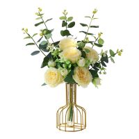 Simple Flower Vase As Shown Iron Art Vase Clear Glass Test Tube Vases for Home Office Artificial Flower