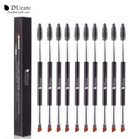 DUcare 3510ชิ้นไฮไลท์แปรงคู่หัวคิ้วขนตาแปรงแต่งหน้า BrushesThin ผมขายส่งมุมคิ้วแปรง