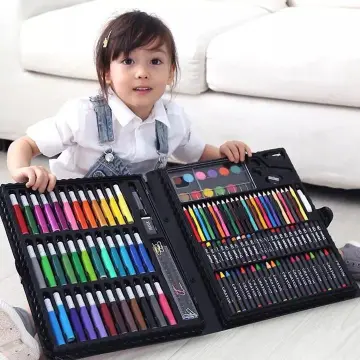 150 pc Art Kit Drawing Sketching Painting Set Colored Pencils Crayons  Pastels