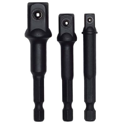 Impact Grade Socket Adapter/Extension Set | Turns Power Drill Into High Speed Nut Driver | 1/4 inch, 3/8 inch, and 1/2 inch Drive