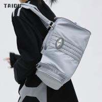TAIDU กระเป๋าสัมภาระ กระเป๋ากีฬา French Grey One Shoulder Diagonal การออกแบบระดับไฮเอนด์ วัสดุไนลอน ความจุสูง แฟชั่นแบบพกพาและเรียบง่าย