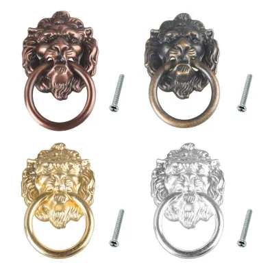 Knobs And Pulls New Antique Bronze Lion Head Pulls For Dresser Drawer Cabinet Door Handles Knobs Door Knocker - Cabinet Pulls -