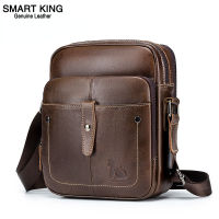 Smart King Fashion For Men Crossbody Bags Genuine Cow Leather Fashion Casual Sling Shoulder Bag