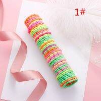 [READY STOCK] 100PcsBag Girls Elastic Hair Bands tail Holder Scrunchies Kids Hair Ropes Rubber