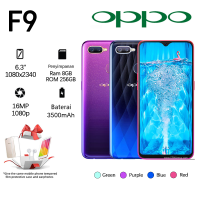 【พร้อมส่ง】OPPO F9 smart phone RAM8/256GB กล้อง จอกว้าง 6.3" 3500mAh(รับประกัน 1ปี)