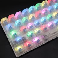 ABS unlettered full transparent crystal Keycap Rofil RGB104 key mechanical keyboard cap high light transmittance