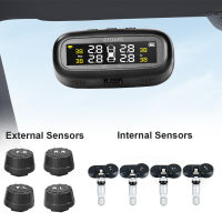 New Solar TPMS Car Tire Pressure Alarm Monitor System 4 Wheel Internal External Tyre Sensor Temperature Alert