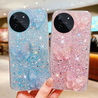 KOSLAM เคสโทรศัพท์กันกระแทกลายผีเสื้อคริสตัล,กันกระแทกสำหรับ Realme 11 4G 5G 11X 11 Pro 11 Pro + A38 OPPO C51 4G A58 4G A78 4G คลังสินค้าพร้อมปลอกโทรศัพท์มือถือ TPU แบบใหม่