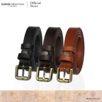 Louis Montini Classic FK Belt เข็มขัดหนังหน้าเดียว เข็มขัดหนังวัวแท้ เข็มขัดหนังแท้ เข็มขัดผู้หญิง MGW217