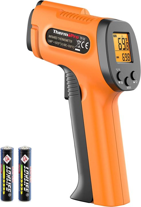 Thermopro Tp30 Digital Infrared Thermometer Gun Non Contact Laser Temperature Gun With 6275