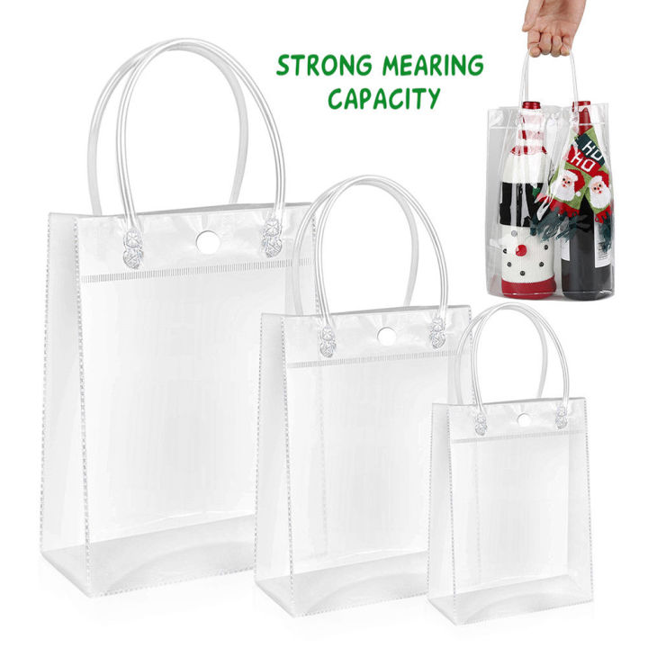 Fashion Women Clear PVC Plastic Tote Bag for Party Gift and