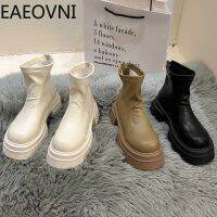 Autumn Winter Ankle Boots for Women Fashion Zippers Punk Style Short Booties Thick Bottom Womens Booties