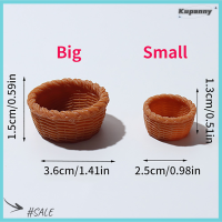 Kupanny บ้านตุ๊กตา2ชิ้นบ้านตุ๊กตาตะกร้าปิกนิกขนาดเล็กตะกร้าเก็บของอุปกรณ์ประดับตกแต่ง1 12บ้านตุ๊กตา