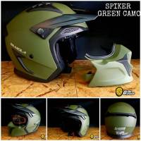 หมวกกันน็อควิบาก BILMOLA SPIKER GREEN CAMO ถอดคาง ถอดซัก ติดบลูทูธได้