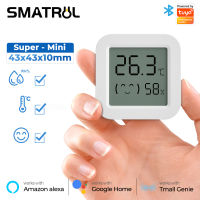 SMATRUL Tuya Mini Digital Temperature And Humidity Sensor จอ LCD ความคมชัดสูงพร้อม Bluetooth APP เครื่องวัดอุณหภูมิไฮโกรมิเตอร์ใช้พลังงานต่ำ