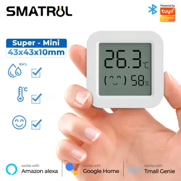 Tuya WIFI+Bluetooth Temperature And Humidity Sensor Indoor Hygrometer  Thermometer With LCD Display Works With Alexa Google Home