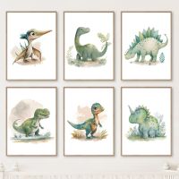 【hot】✽✔  Cartoon Jungle Kawaii Baby Shower Poster Canvas Painting Wall Print Picture Children Kids Room