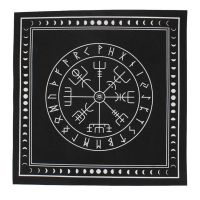 【Online】 Toy Shoy &amp; Stationers 50*50ซมผ้าคลุมทำนายไพ่ทาโร่ Rune Divination Tarot Patch Tarot ผ้าคลุมโต๊ะ Y4UB