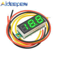 Aideepen เครื่องวัดไฟฟ้า0.28นิ้วสีเขียว LED DC0-100V โวลต์มิเตอร์3สายจอแสดงผลดิจิตอลโวลต์มิเตอร์