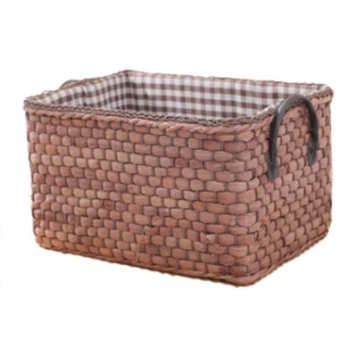 Manual Woven Storage Basket Handmade Laundry Wicker Baskets Sundries Organizer Clothes Toys Container Decor Rangement