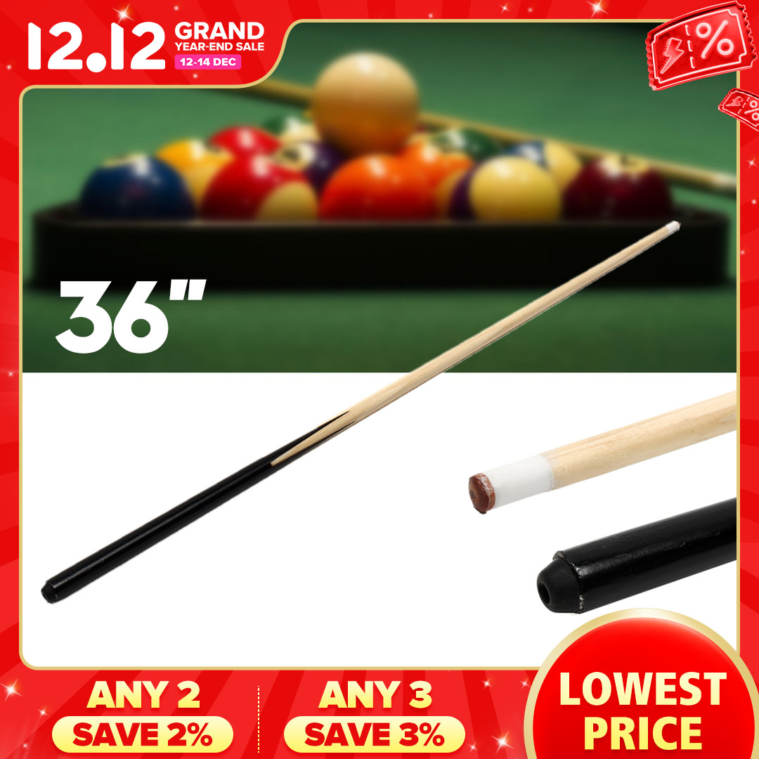 2x 36 Inch Hard Wood Cue Stick Snooker Billiards Pool Sport Game Children Joint 
