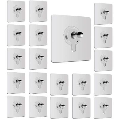 10pcs Detachable Self Adhesive Wall Screw Hook Punch-Free Wall-Mounted Screw Sticker Photo Frame Hangers for Bathroom Kitchen
