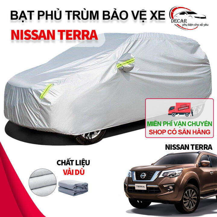 NISSAN TERRA] Bạt phủ xe ô tô 7 chỗ cỡ to Nissan Terra , áo chùm phủ kín  bảo vệ xe ô tô chất liệu vải dù oxford cao cấp, bạc trùm