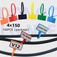 Nylon Binding Band 100 Pcs 4 * 150 Wide Wire Harness Plastic Binding Band Fixed Cable Marks Signs Cable Management