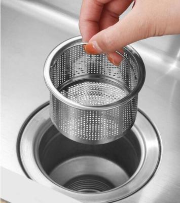 ❍❁♠ 1pc Stainless Steel Kitchen Sink Strainer Filter Drain Metal Sink Strainer Basket Kitchen Accessories Filter Sieve Colanders