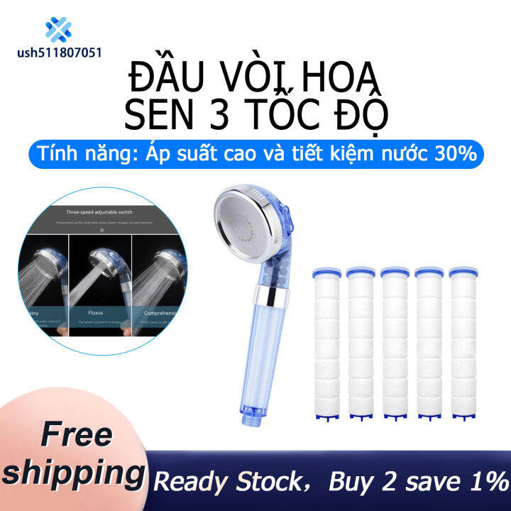 3Speed Water Outlet Mode High Quality Residual Removal PP Sediment Cartridge Filtered Shower