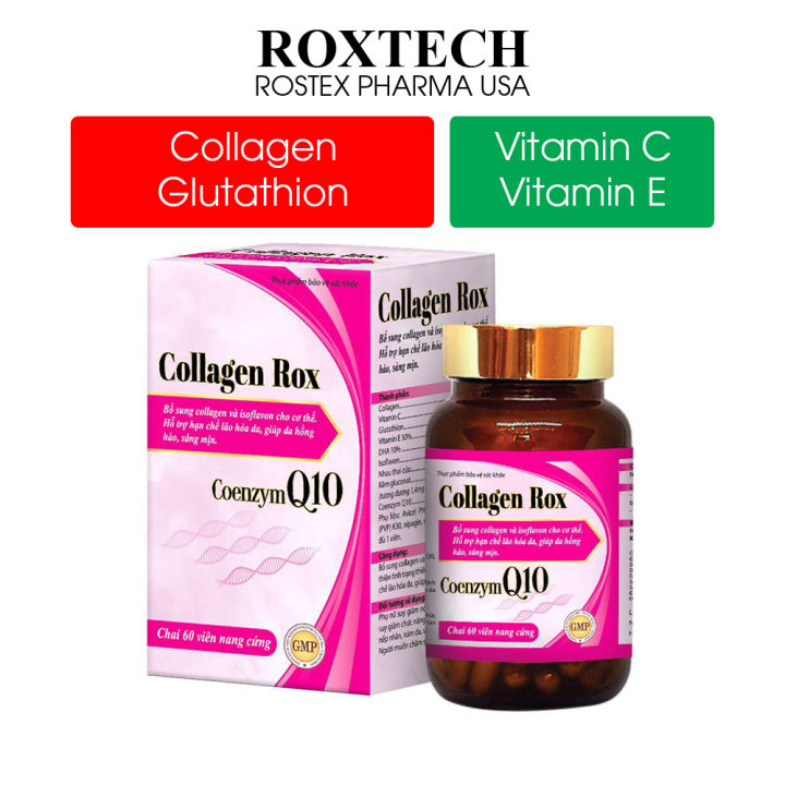 Viên uống đẹp da Collagen Rox Coenzym Q10, Viamin E C, glutathion ...
