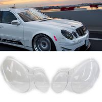 ฝาครอบเคสใสโคมไฟเลนส์แก้วไฟหน้ารถสำหรับ Mercedes Benz E Class W211 02-08 2118202961 2118203061