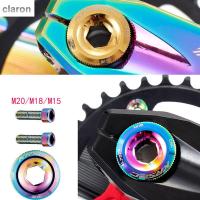 CLARON ฝาปิดข้อเหวี่ยงจักรยานหลากสีสำหรับ M15/M18/M20สลักเกลียวยึดแขนข้อเหวี่ยงสกรู Crankset ฝาครอบข้อเหวี่ยงฝาครอบสลักเกลียว