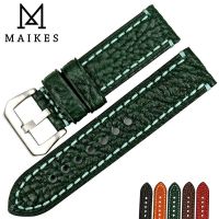 MAIKES Reallizzato Cinturino ในหนังงานฝีมือ20 22 24 26มม Cinturini Per Orologi Morbidi Cinturino Per Orologio Verde Moda Per Orologio Di Marca