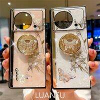 L &amp; F สำหรับ Vivo X กล่องแบบพับลายเคสฝาครอบพับได้กันกระแทกแหวนผีเสื้อ