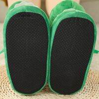 Ds Women Crocodiles Plush Slippers With Open Mouth Cotton Slippers With A Moving Mouth For Winter