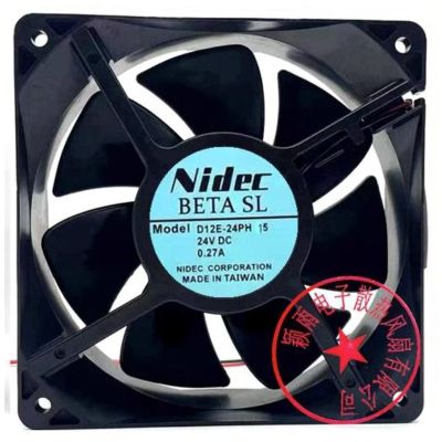 ใหม่ CPU Cooler พัดลมสำหรับ Nidec D12E-24PH 05 24V 0.27A 12038ลมความถี่ Converter พัดลมระบายความร้อน120x120x38mm