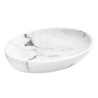 Soap Dish Marble Look Soap Tray Resin and Grit Soap Holder for Shower Bathroom Kitchen Sink Bar Soap Sponge Case Box Bar Soap Soap Dishes