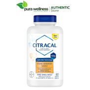 Citracal Slow Release 1200mg Canxi và 1000IU Vitamin D3 80 viên hỗ trợ
